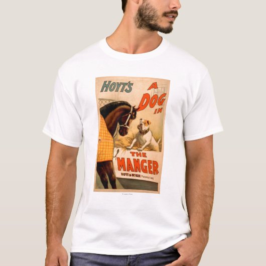 Hoyt is een hond in het Manger Theater Poster T-shirt (Voorkant)