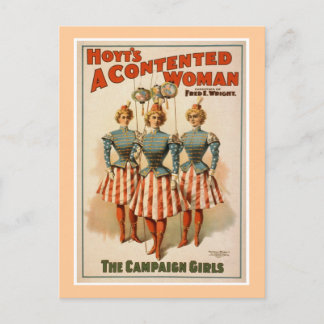 Hoyt is een  theaterPoster voor een vrouw met inho Briefkaart