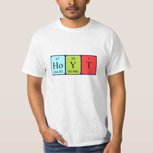 Hoyt periodiek lijstnaam shirt (Voorkant)