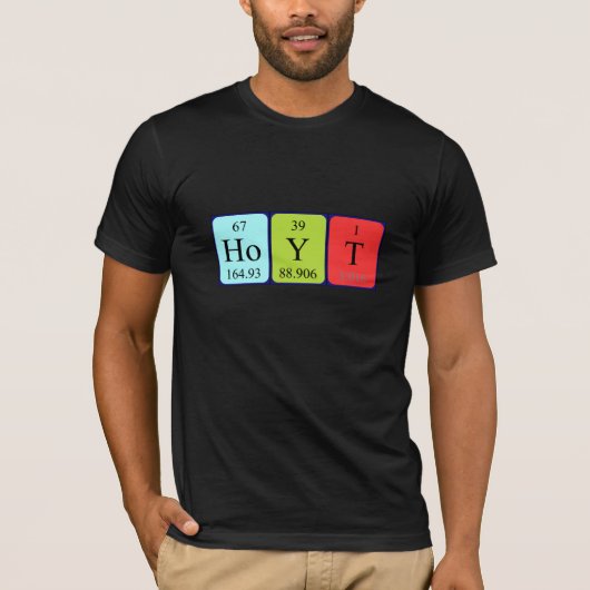 Hoyt periodiek lijstnaam shirt (Voorkant)