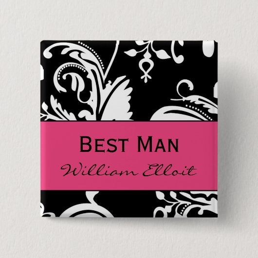 HP&B Best Man Square Button (Voorkant)