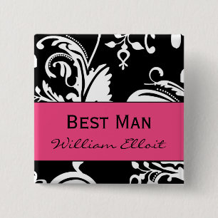 HP&B Best Man Square Button