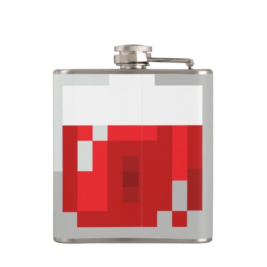 HP flesje met pixelated Health Potion Heupfles (Achterkant)