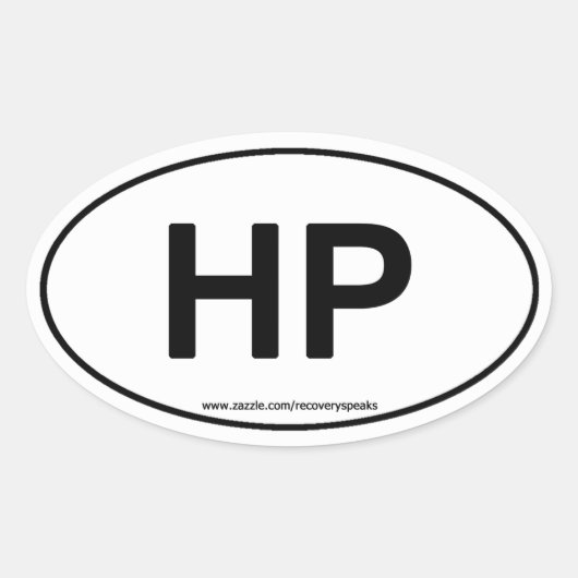 HP HOGERE POWER Ovale Sticker (Voorkant)