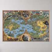 HP Lovecraft Dreamweaver Map Poster (Voorkant)