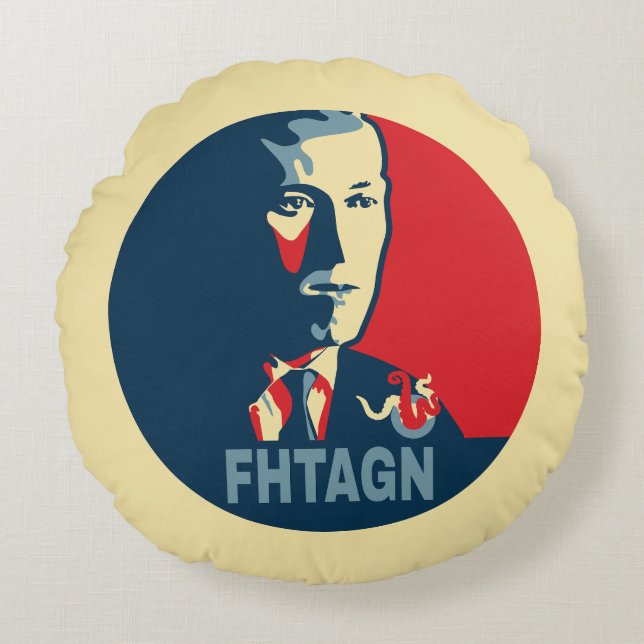 Hp Lovecraft FHTAGN Hope Style Rond Kussen (Voorkant)