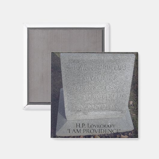 HP Lovecraft Grave - I Am Providence Magneet (Voorkant / Achterkant)