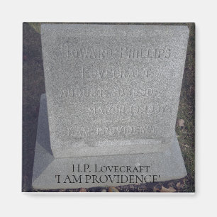HP Lovecraft Grave - I Am Providence Magneet