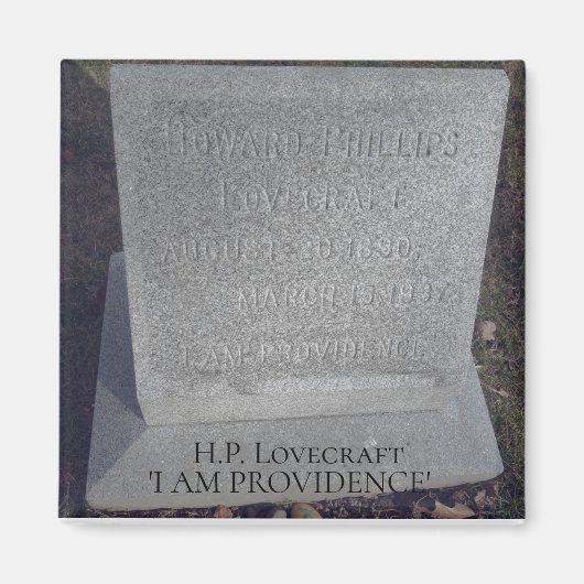 HP Lovecraft Grave - I Am Providence Magneet (Voorkant)