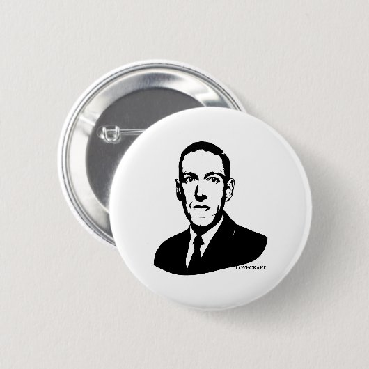 HP Lovecraft Portrait Button (Voorkant /achterkant)