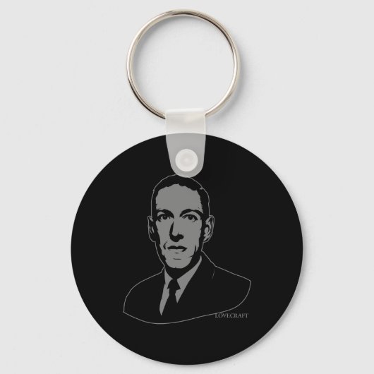HP Lovecraft Portrait Sleutelhanger (Voorkant)