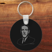 HP Lovecraft Portrait Sleutelhanger (Voorkant)