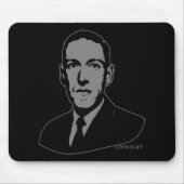 HP Lovecraft Portret Mousepad Muismat (Voorkant)