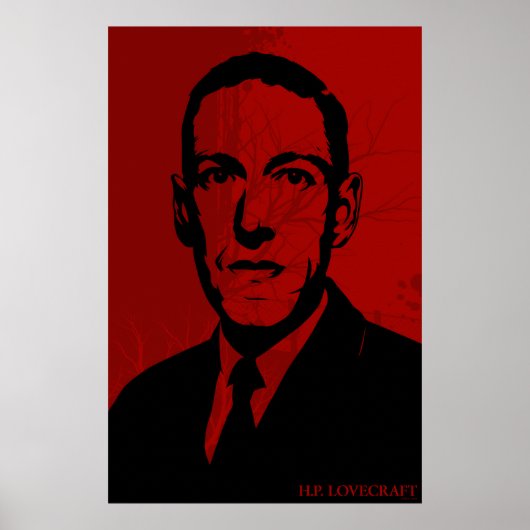 HP Lovecraft Portret Poster (Voorkant)
