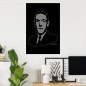 HP Lovecraft Portret Poster (Thuiskantoor)