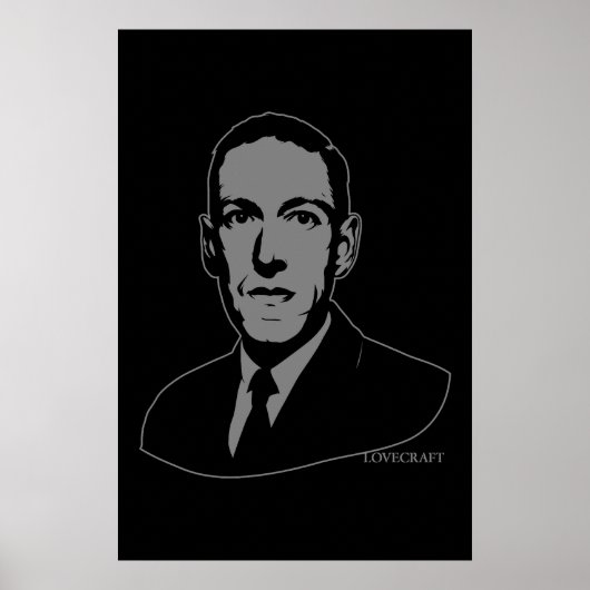 HP Lovecraft Portret Poster (Voorkant)