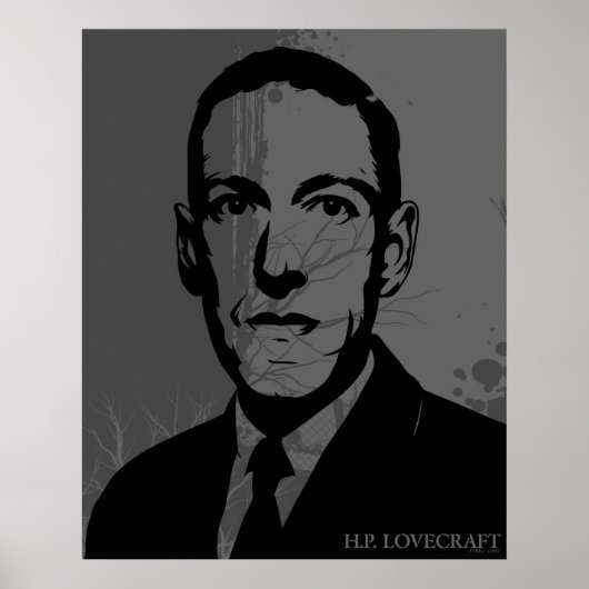 HP Lovecraft Portret Poster (Voorkant)