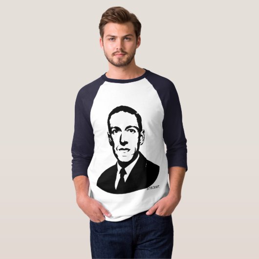 HP Lovecraft Portret T-shirt (Voorkant volledig)