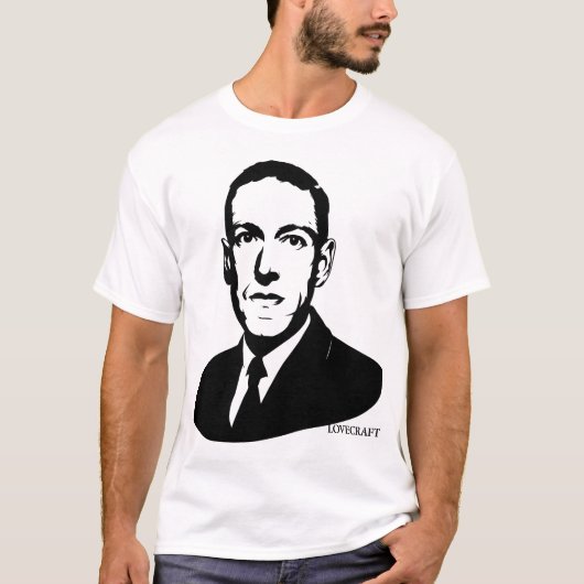 HP Lovecraft Portret T-Shirt (Voorkant)