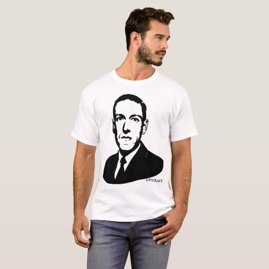HP Lovecraft Portret T-Shirt (Voorkant volledig)
