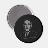 HP Lovecraft Portretmagneet Magneet (Voorkant / Achterkant)