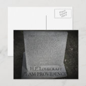 HP Lovecraft - Providence Writer Resting Place Briefkaart (Voorkant / Achterkant)