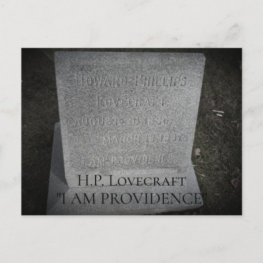HP Lovecraft - Providence Writer Resting Place Briefkaart (Voorkant)