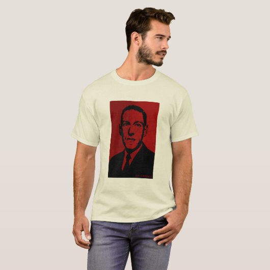 HP Lovecraft - rood T-shirt (Voorkant volledig)
