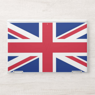 HP notebook skin with flag of United Kingdom