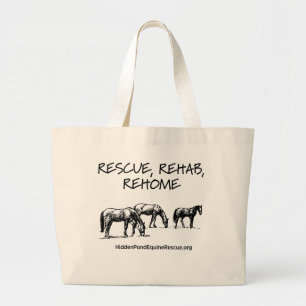 HPF Rescue, Rehab, Rehome Jumbo Canvas tas