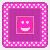 HPk&G Smile Stickerblad Vierkante Sticker (Voorkant)