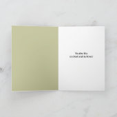 Hppy Vaderdag Cool Black Cat in Bow Stropdas Feestdagen Kaart (Binnen)