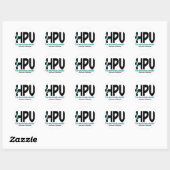 HPV Awareness 1 Ronde Sticker (Vel)
