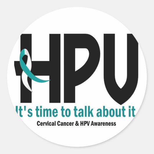 HPV Awareness 1 Ronde Sticker (Voorkant)