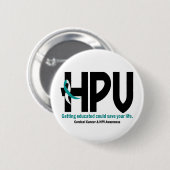 HPV-bewustzijn 2 Ronde Button 5,7 Cm (Voorkant /achterkant)