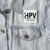 HPV-bewustzijn 3 Vierkante Button 5,1 Cm (In situ)