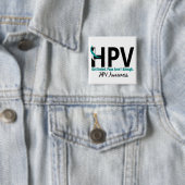 HPV-bewustzijn 4 Vierkante Button 5,1 Cm (In situ)