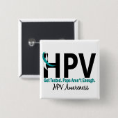 HPV-bewustzijn 4 Vierkante Button 5,1 Cm (Voorkant /achterkant)