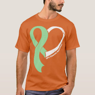 HPV Ziekte Bewustzijn Hope Love Heart Ribbon Happy T-shirt