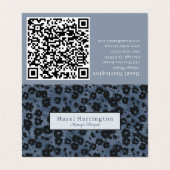 HQ Code Modern Floral Fold Visitekaartje Donkerbla (Buitenkant ongevouwen)