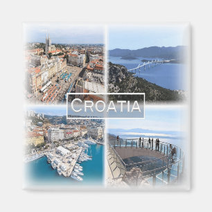 HR0024 Europa, Kroatië, Zagreb, Rijeka, koelkast Magneet