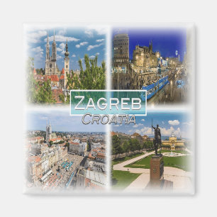 HR0038 Europa, Kroatië, Zagreb, koelkast Magneet