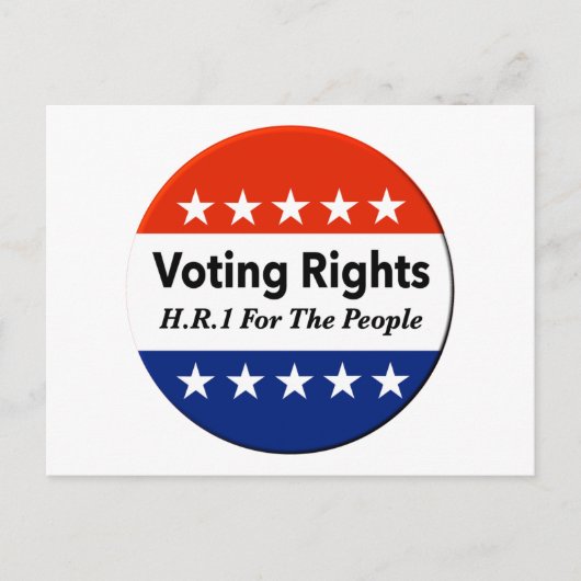 HR1 Stemrechten voor de mensen Wet Briefkaart (Voorkant)