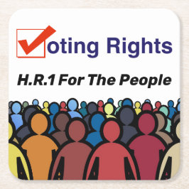 HR1 Stemrechten voor de mensen Wet Kartonnen Onderzetters