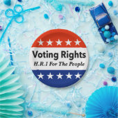 HR1 Stemrechten voor de mensen Wet Papieren Bordje (Feest)