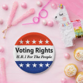 HR1 Stemrechten voor de mensen Wet Papieren Bordje (Feest)