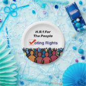 HR1 Stemrechten voor de mensen Wet Papieren Bordje (Feest)