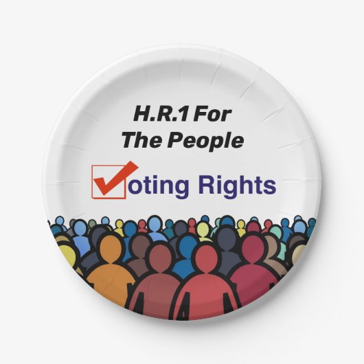 HR1 Stemrechten voor de mensen Wet Papieren Bordje (Voorkant)