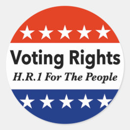 HR1 Stemrechten voor de mensen Wet Ronde Sticker