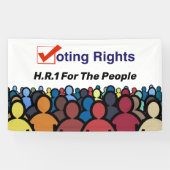 HR1 Stemrechten voor de mensen Wet Spandoek (Horizontaal)